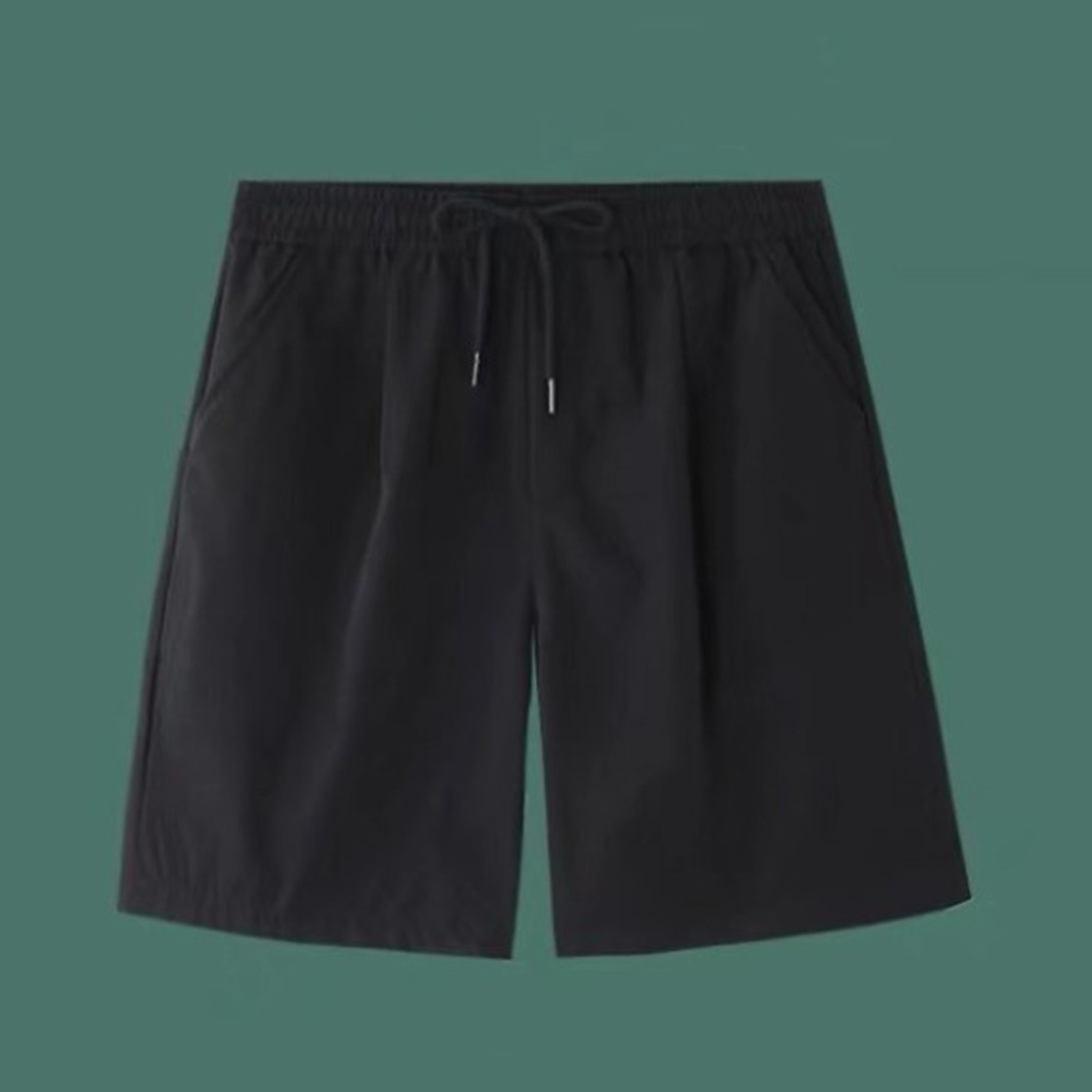 thumbnail image 5 of Pantalones cortos deportivos para hombre con bolsillos profundos - Cintura elástica con cordón, poliéster y spandex - Para correr/baloncesto/gimnasio - Corte holgado - L-XXXXXL, 5 of 5